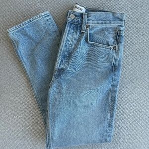 Agolde Riley High Rise Straight Crop Jeans